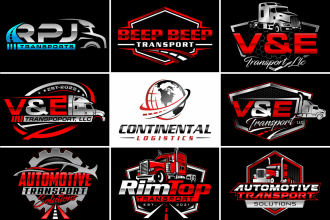 create best transport, logistics and trucking logo