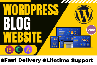 build wordpress blog website with elementor pro and astra pro