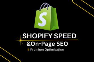 do advance shopify on page SEO and provide shopify speed optimization services
