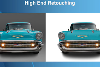 car body retouch and shadow backgrounding change editing