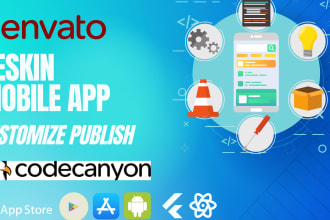 reskin customize codecanyon android java or flutter projects