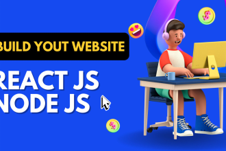 develope website with html css javascript react nodejs