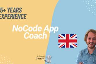 help and coach you to build an app with nocode