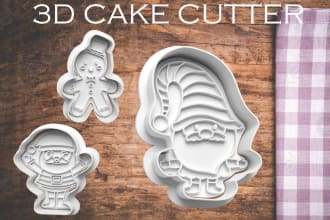 convert your image to 3d printable cookie,clay  cutter,stamps