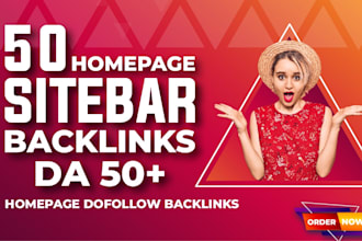 make SEO backlinks da50 homepage dofollow blogroll links