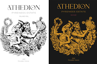 create an illustrative logo