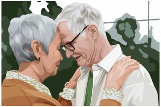 draw cartoon portrait couple, family, or group