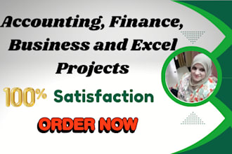 do your excel spreadsheet, accounting, and finance projects