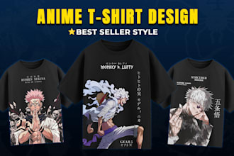 design custom anime t shirt and streetwear design