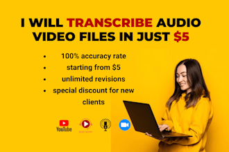turn your audio and video into text