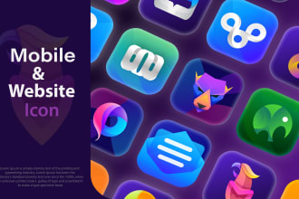 design modern app icon logo for ios and android