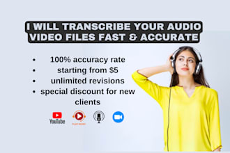 transcribe your interviews within 5 hours