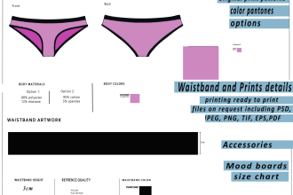 design underwear, lingerie or pajamas