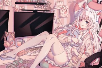 draw an amazing anime art illustration for you