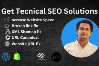 fix technical SEO errors for wordpress, shopify, etc cms with proven result