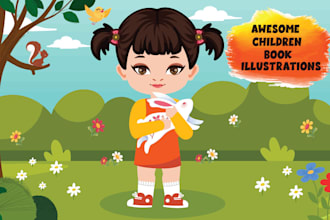 create awesome children book illustrations