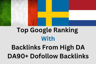 create swedish, UK, french, dutch, USA, and italian SEO dofollow backlinks