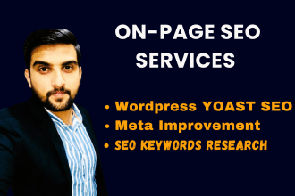 do wordpress yoast on page SEO with keyword research and meta improvement