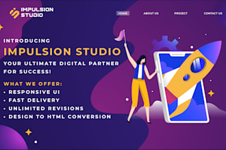 create a lightning fast responsive frontend with HTML CSS js