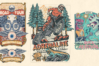 make a illustration handdrawn style for tshirt merchandise