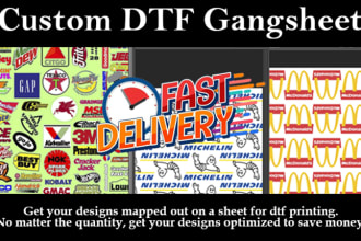 make custom dtf gang sheet ready to print fast