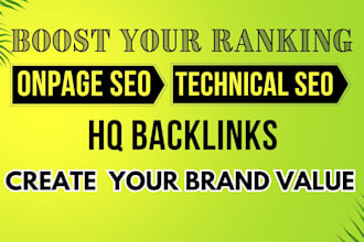 do onpage SEO and technical optimization backlinks service for wix or any site