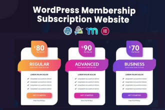 create membership and subscription website using wordpress