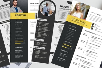 do create modern and professional CV resume