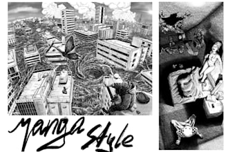 draw manga stylized illustration
