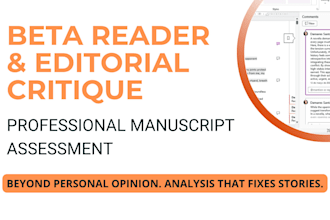 beta read your manuscript with detailed and honest feedback