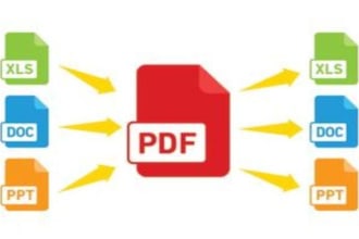 convert PDF to word, word to PDF, image to word