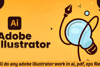 do any adobe illustrator work in ai, pdf, eps files