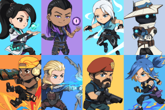 draw chibi art drawing for sticker, avatar, emotes, and more