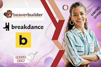 build customized wordpress website on beaver builder breakdance bricks builder