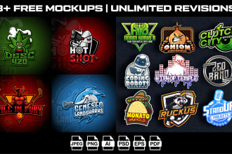 do gaming, sports, mascot, music, event business logo design