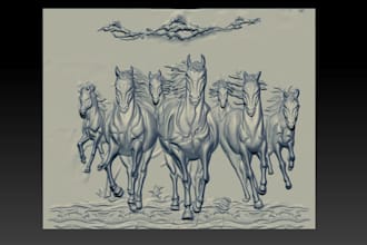 do an relief model for 3dprinting and cnc wood carving