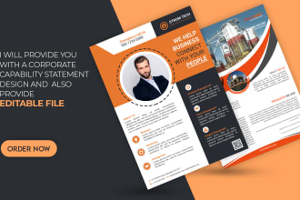 design a capability statement or flyer design for you