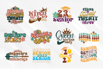 do retro groovy eye catching custom svg and   sublimation designs for your brand