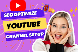 setup SEO optimize youtube channel with brand name