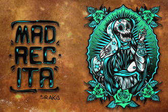 draw designs in my style, professional art, original  mexican artist