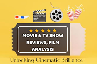write an amazing movie review, TV show review, film analysis