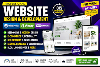 wordpress shopify woocommerce ecommerce website design development