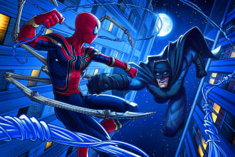 draw professional comic book superheroes character