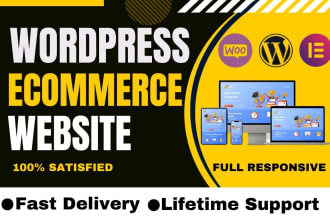 create ecommerce website, online store, woocommerce website by elementor