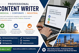 write corporate, medical, and industrial youtube scripts