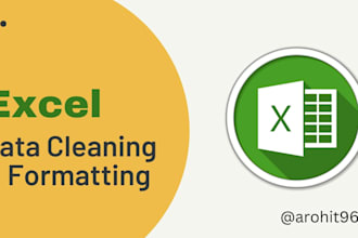 data entry, copy paste, web scraping and excel data entry, data cleaning