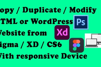 copy duplicate you an html or wordpress website within a day