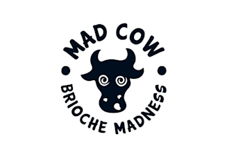 design awesome surprising mad cow logo