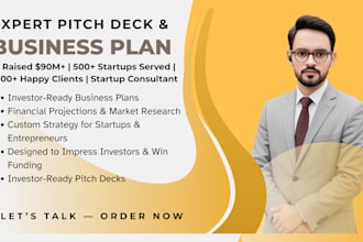 create a startup business plan with financial model