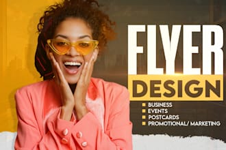 design business marketing flyer for print or social media
